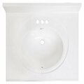 Kd Gabinetes 31 x 22 in. White Standard Cultured Marble Bathroom Sink KD2741528